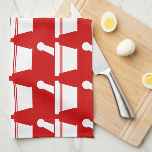 Mortar en Pestle Theedoek (Quarter Fold)