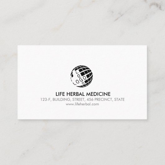 Mortar stamper kruidengeneeskunde kruiden visitekaartje (Achterkant)