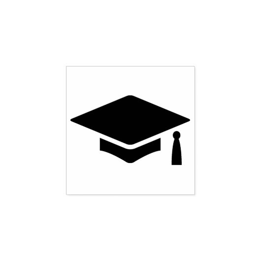 Mortarboard pet graduatie cap rubber stempel (Afrduk)