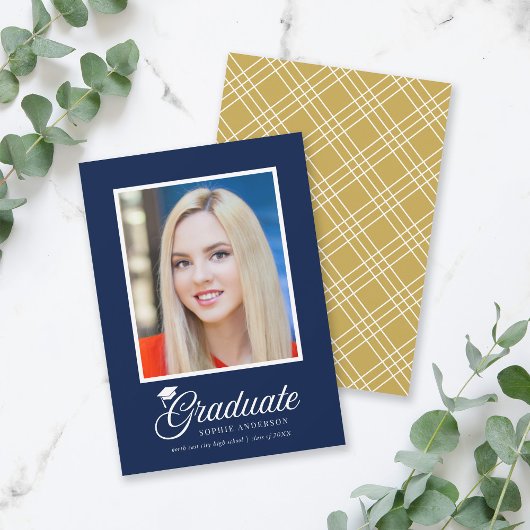 Mortarboard Script Editable Colors Photo Afstudere
