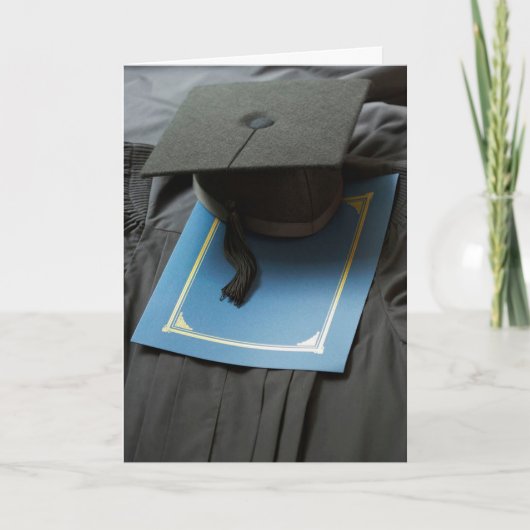 Mortarboard, toga, programma Afstuderen Kaart (Voorkant)