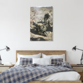 Mortarmen bedekken hun oren en doen hun ogen afzie canvas afdruk (Insitu (Slaapkamer))