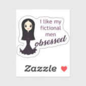 Morticia geobsedeerd sticker (Vel)