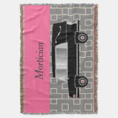 Mortician Woven Blanket Pink Deken (Voorkant Verticaal)