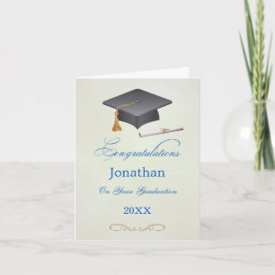 Mortier en diploma Afstuderen Gefeliciteerd Gard Kaart