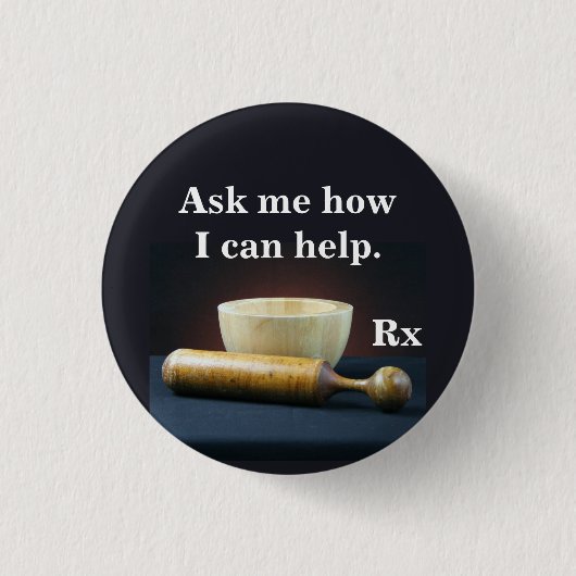 Mortier en stamper Button (Voorkant)