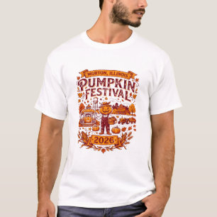 Morton Illinois Pompoen Festival Herfst 2026 T-shirt