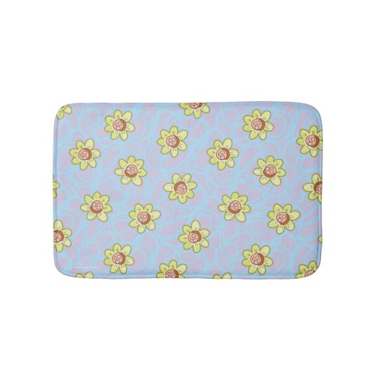 Morty Flower Pattern Badmat (Voorkant)