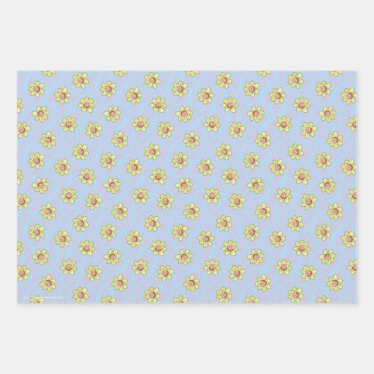 Morty Flower Pattern Inpakpapier Vel (Voorkant)