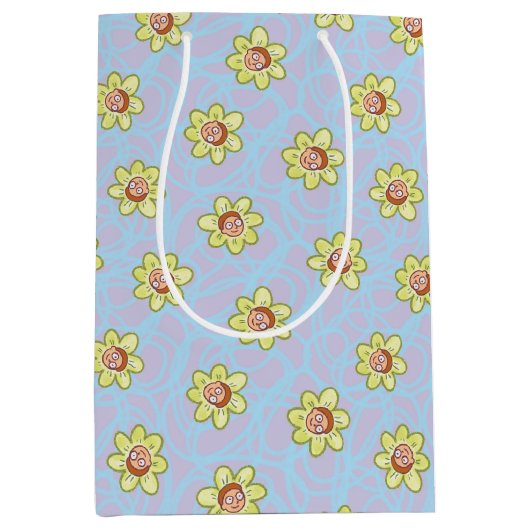 Morty Flower Pattern Medium Cadeauzakje (Voorkant)