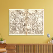 Morvan Atlas Map Canvas Afdruk (Insitu (Woonkamer))