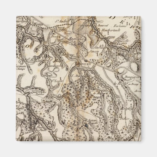 Morvan Atlas Map Magneet (Voorkant)