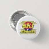 Morzine France Ski 80s logo Ronde Button 3,2 Cm (Voorkant /achterkant)