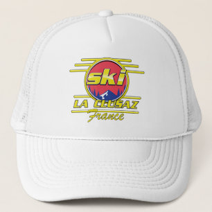 Morzine Frankrijk Ski 80s logo Trucker Pet