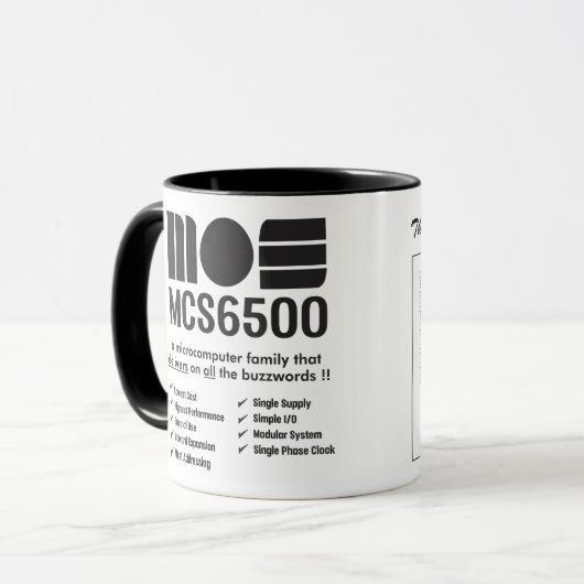 MOS 6500-reeks Mok van microprocessors (Voorkant links)
