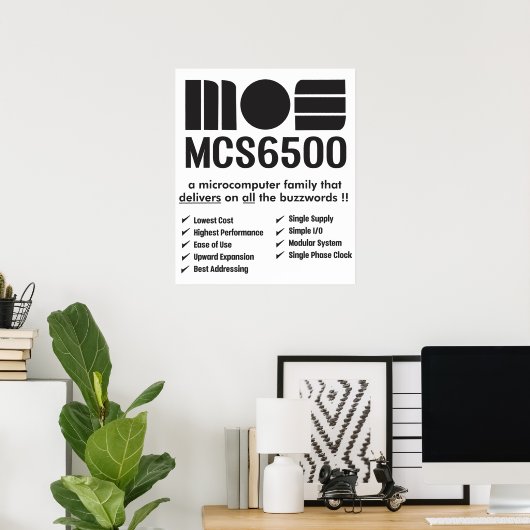 MOS 6500-reeks van Poster met microprocessors (Thuiskantoor)