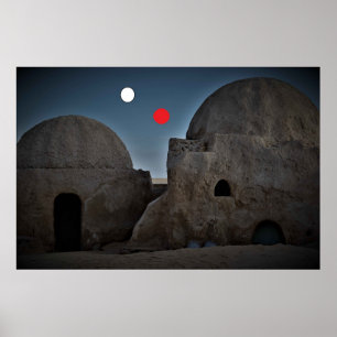Mos Espa op planeet Tatooine Poster