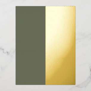 Mos & Goud Folie Luxe Uitnodigingskaart (Op Maat) Uitnodiging Briefkaart