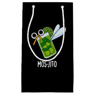 Mos-jito Funny Mojito Drink Pun Dark BG Klein Cadeauzakje