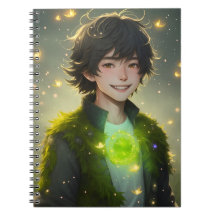 Mos Jongen Magisch Bos Spirit Fantasie Notitieboek