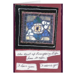 Mosaic 6 Hearts Star w/Evil Eye Handschrift