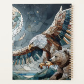 Mosaic Ai Art | Ours Brown et Pleine lune d'aigle (Dos)