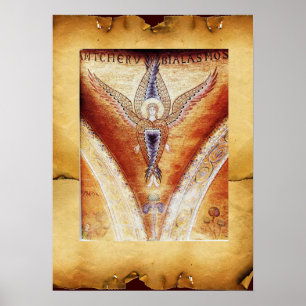 MOSAIC ANGEL, bruin perkament Poster