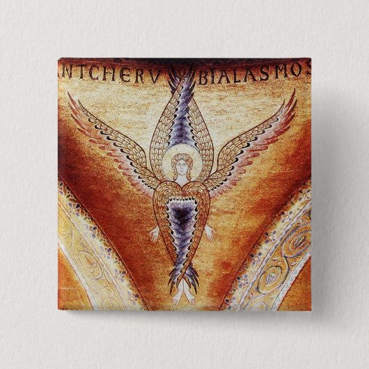 MOSAIC ANGEL VIERKANTE BUTTON 5,1 CM (Voorkant)