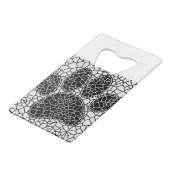 Mosaic Art Chien Empreinte de patte En Noir Et Bla (Dos Angle)