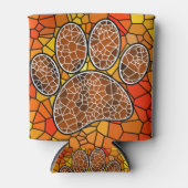 Mosaic Art Dog Paw Print Blikjeskoeler (Voorkant)