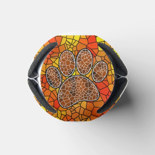 Mosaic Art Dog Paw Print Blikjeskoeler (Bodem)
