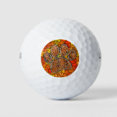 Mosaic Art Dog Paw Print Golfballen (Voorkant)