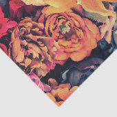 Mosaic Autumn Flowers Tissue Paper Tissuepapier (Detail)