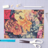 Mosaic Autumn Flowers Tissue Paper Tissuepapier (Craft)