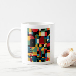 Mosaic Bauhaus Geometrische Abstract Kleurrijke Mo Koffiemok