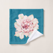 Mosaic bleu couleur et aquarelle cactus (Gant de toilette)