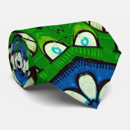 Mosaic Blue Green Hippie Boho Mandala Stropdas