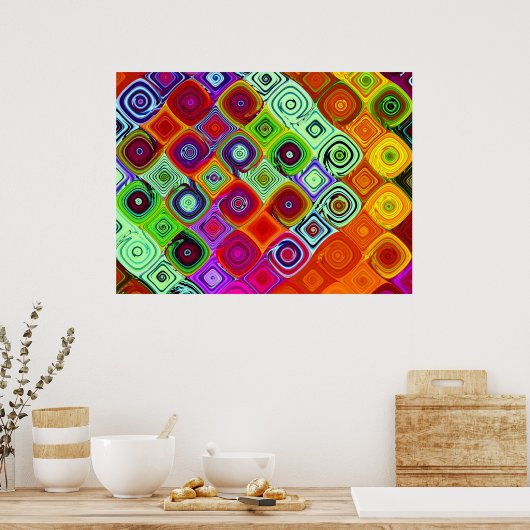 Mosaic Brago-Mitchell Fine Fractal Art Poster (Keuken)