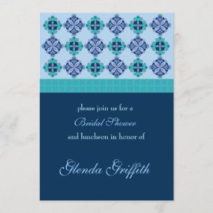 Mosaic Bridal Shower-uitnodiging Kaart