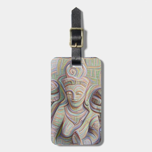 Mosaic buddha standbeeld Thunder_Cove Bagagelabel (Voorkant verticaal)