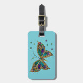 Mosaic Butterfly Bagagelabel (Voorkant verticaal)