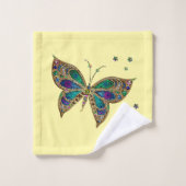 Mosaic Butterfly Yellow Bad Handdoek (Wasdoekje)