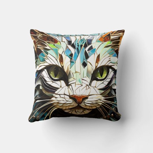 Mosaic Chat Chat Lance oreillers (Verso)