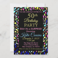 Mosaic Colorful & Fun 50e anniversaire Invitation