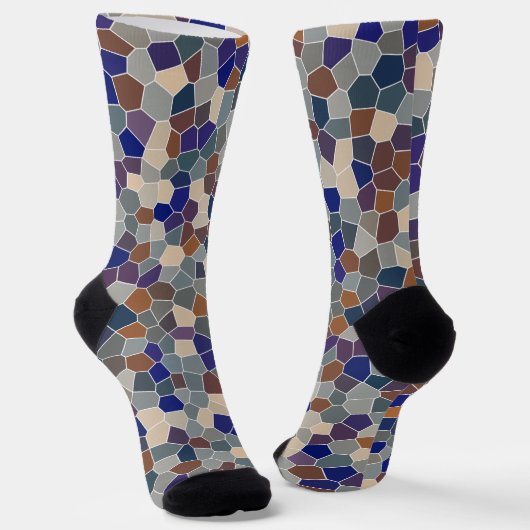 Mosaic Cool Trendy Modern Pattern Sokken (Gebogen)