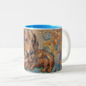 Mosaic Dachshund Café Mug (Devant droit)