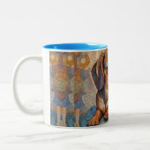 Mosaic Dachshund Café Mug (Gauche)