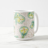 Mosaic Daisies Blanc 11 oz Mug classique (Devant droit)