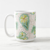 Mosaic Daisies Blanc 11 oz Mug classique (Gauche)