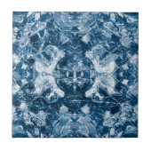 Mosaic Dark Blue Native Tribal Patroon Tegeltje (Voorkant)